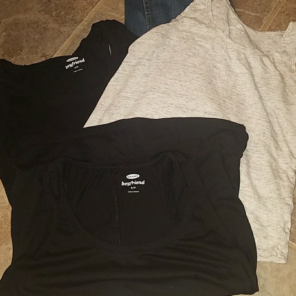 SOLD Bundle 3 boyfriend tanks from old navy